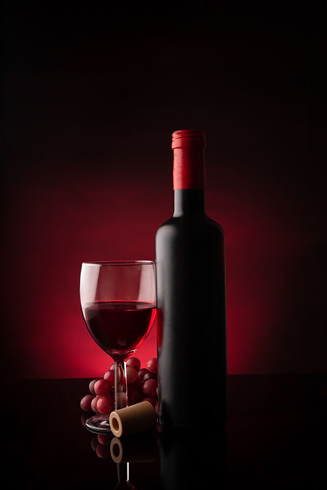 Elegant Wine Bottle Glass art print by Hagermohammed for $57.95 CAD
