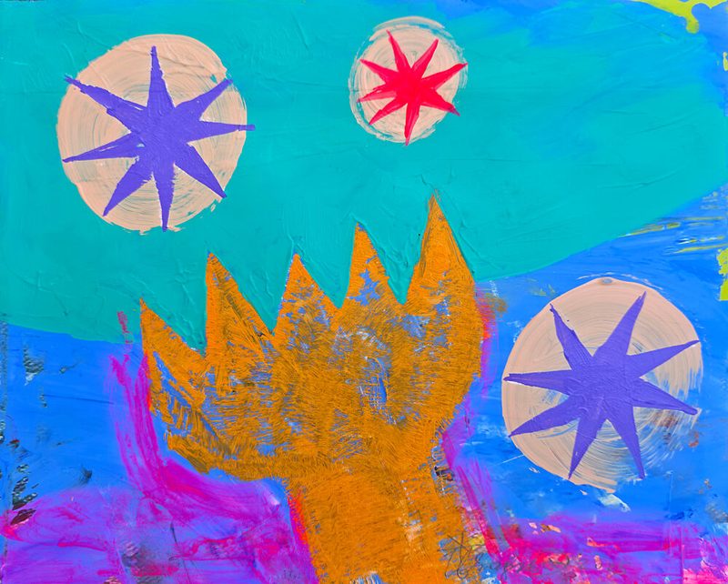 Abstract Crown and Stars art print by Kanat Ibragimov for $57.95 CAD