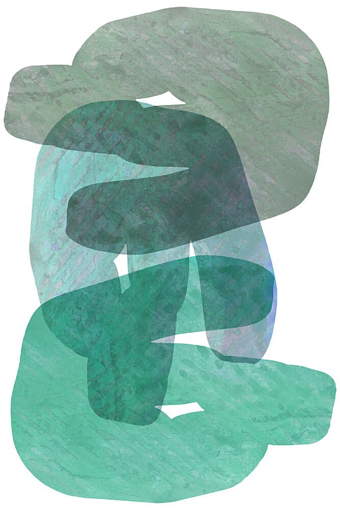 Serene Green Shapes art print by Cartissi for $57.95 CAD