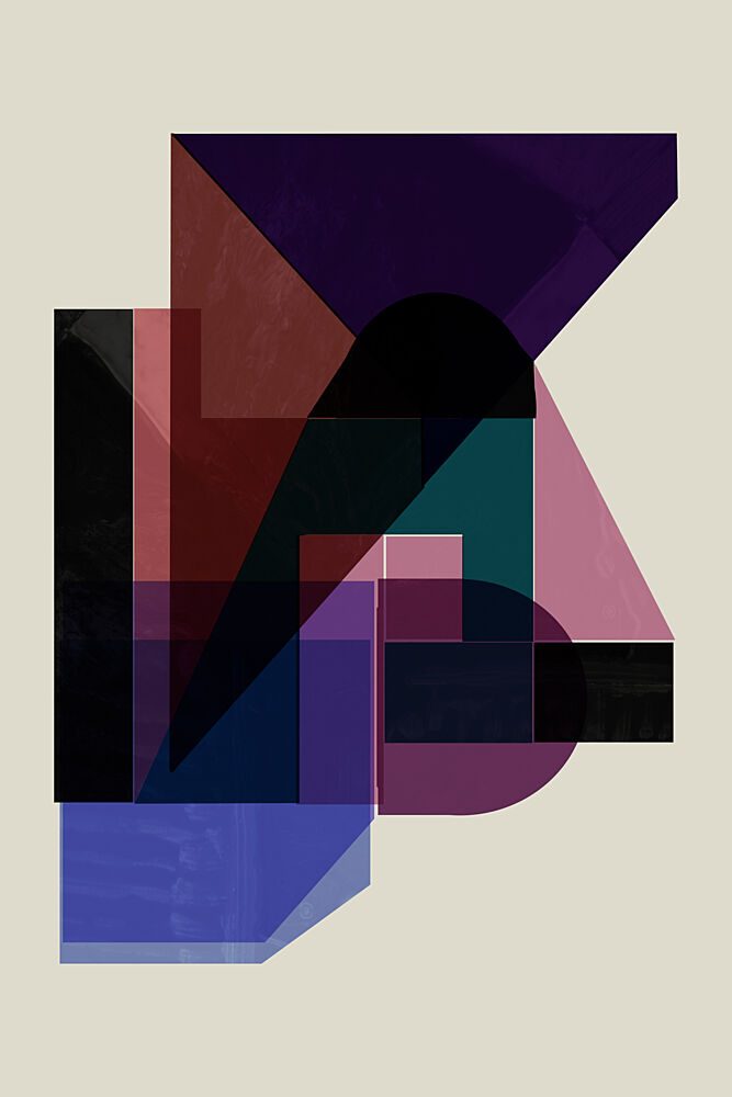 Layered Geometric Forms art print by Cartissi for $57.95 CAD