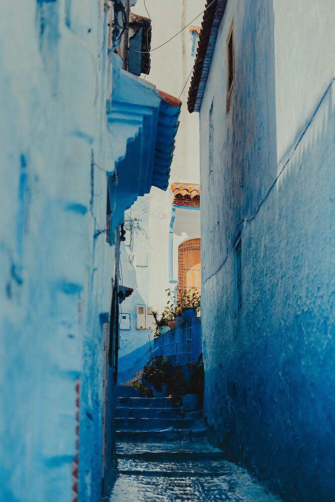 Chefchaouen Blue Steps art print by Kohei Yamashita for $57.95 CAD