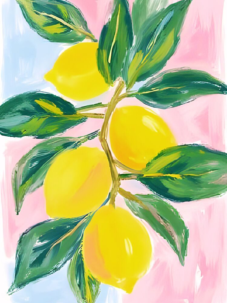 Vibrant Lemon Branch art print by Ohkimiko for $57.95 CAD