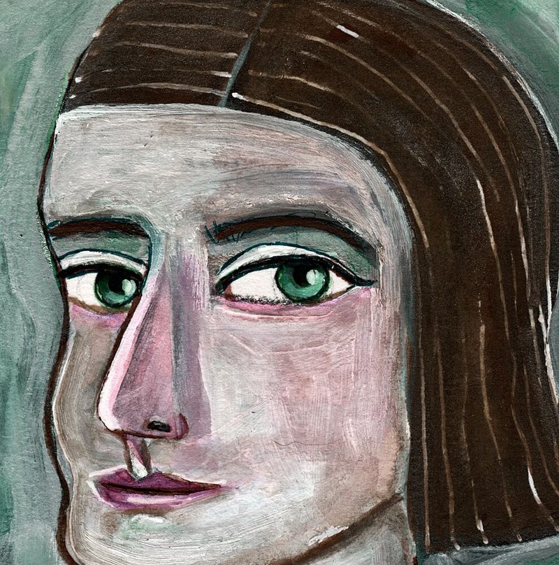 Enigmatic Green Eyes art print by Sharyn Bursic for $57.95 CAD