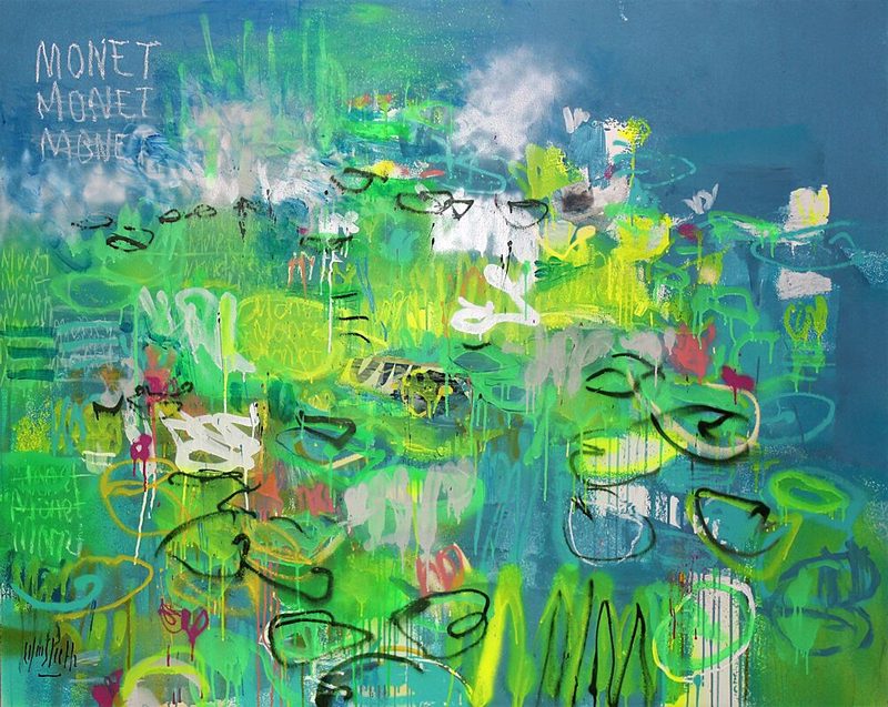 Vibrant Abstract Water Garden art print by Wayne Sleeth for $57.95 CAD