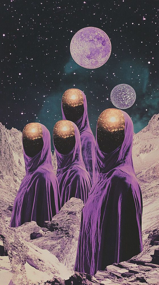 Cosmic Hooded Figures art print by Samantha Hearn for $57.95 CAD