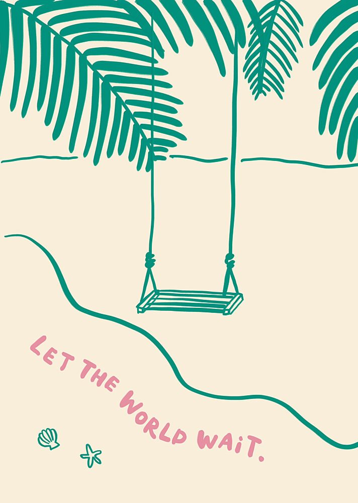 Tropical Beach Swing art print by Rio Soley for $57.95 CAD