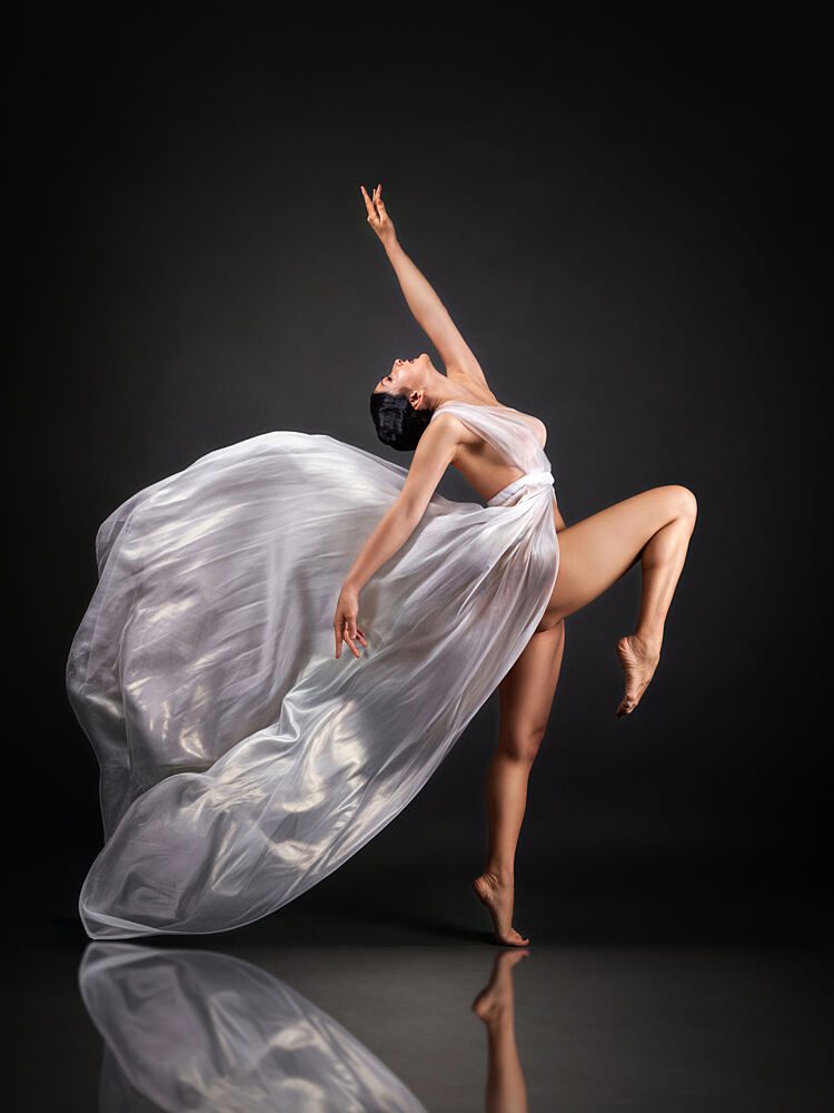 Ethereal Dance in Flowing White art print by Giorgia Corniola for $57.95 CAD