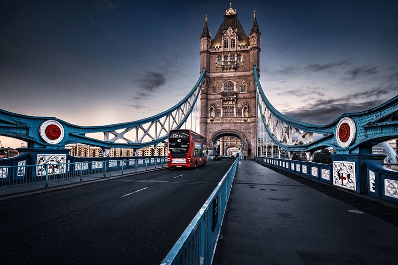 Iconic Tower Bridge Drive art print by Jo Gen for $57.95 CAD
