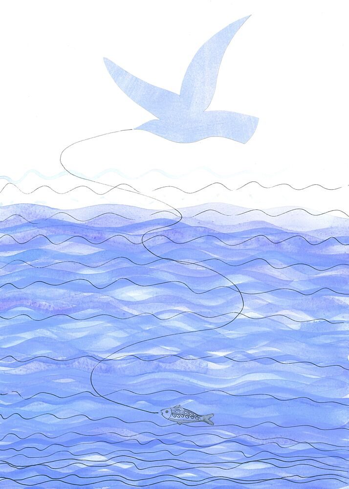 Above the Ocean Waves art print by Isabelle Brent for $57.95 CAD