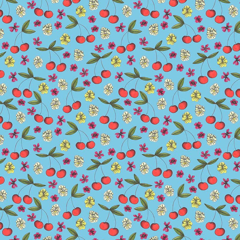 Vibrant Cherry Floral art print by Cecilia Battaini for $57.95 CAD