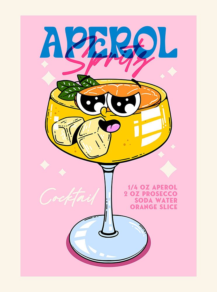 Cute Drink art print by Alina Shulhouskaya for $57.95 CAD