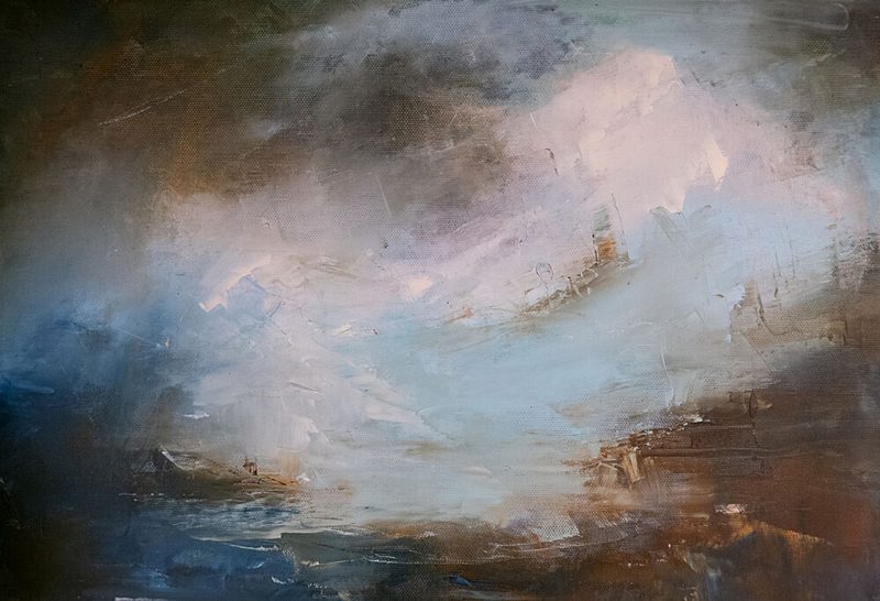 Turbulent Coastal Abstract art print by Nizaket Sinanovska for $57.95 CAD
