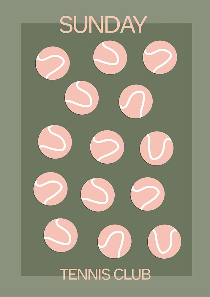 Sundaytennisclub art print by Treechild for $57.95 CAD