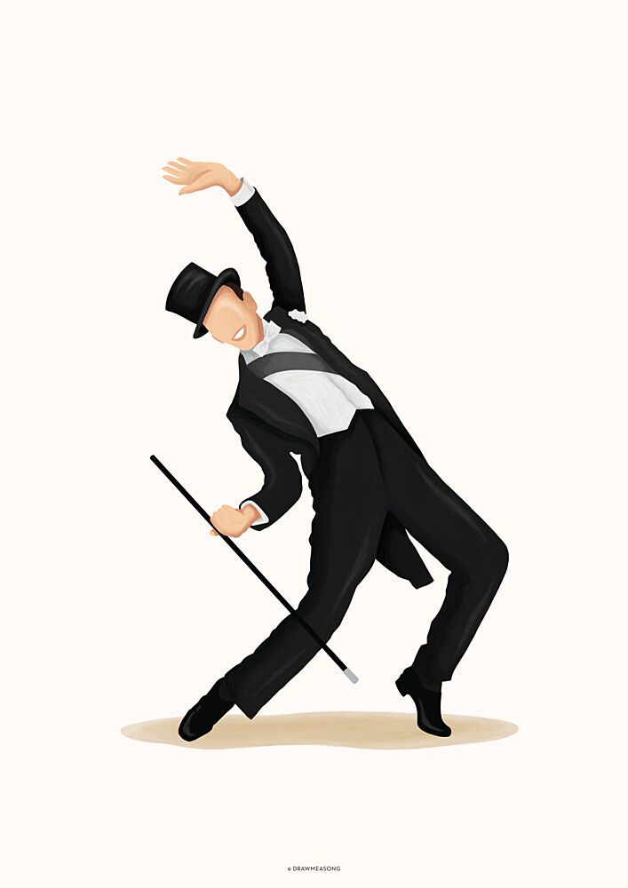 Elegant Man Dancing art print by Nour Tohme for $57.95 CAD