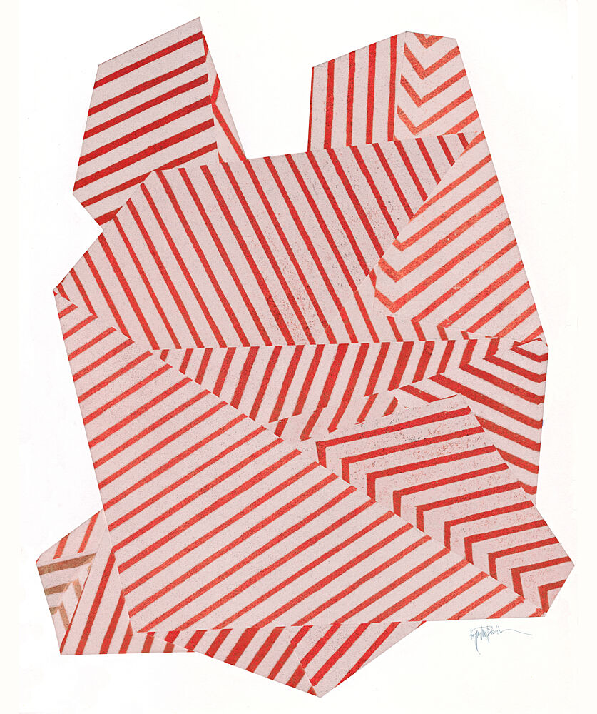 Geometric Red Stripes art print by Paulina Varregn for $57.95 CAD