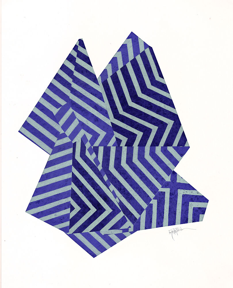 Optical Blue Stripes art print by Paulina Varregn for $57.95 CAD