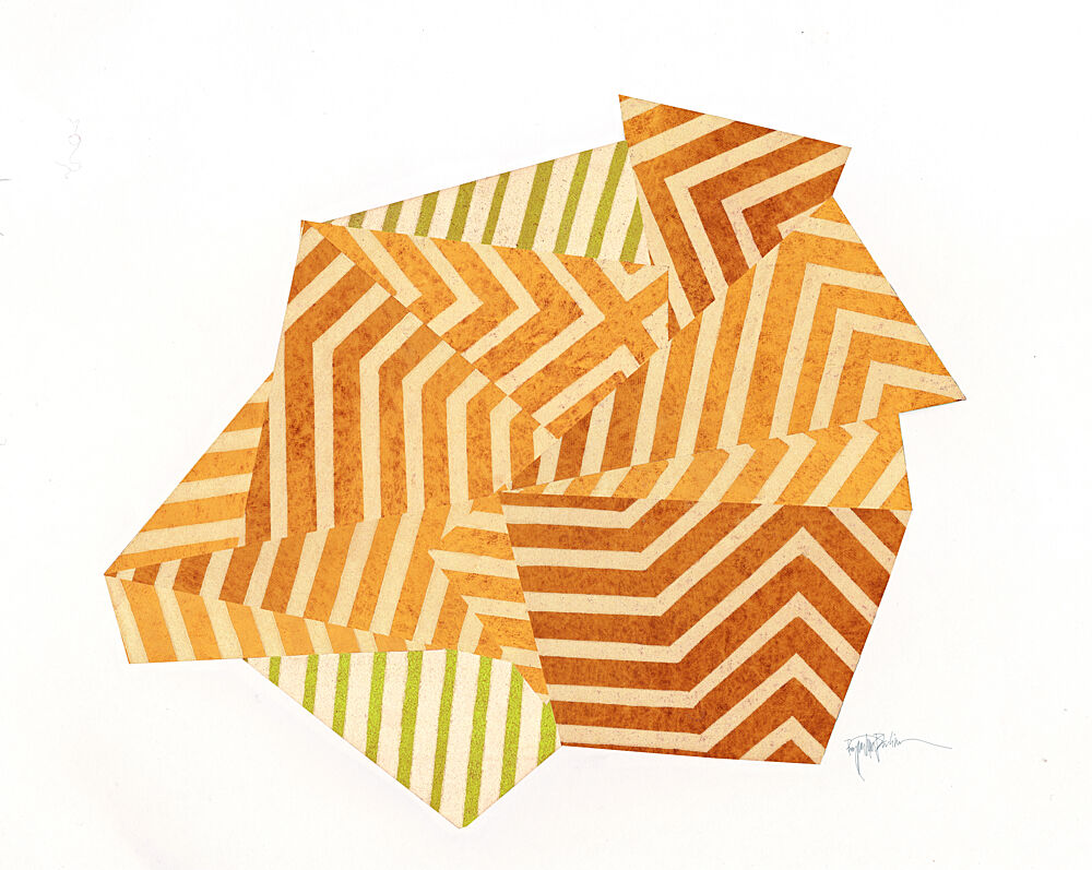 Abstract Orange Geometry art print by Paulina Varregn for $57.95 CAD