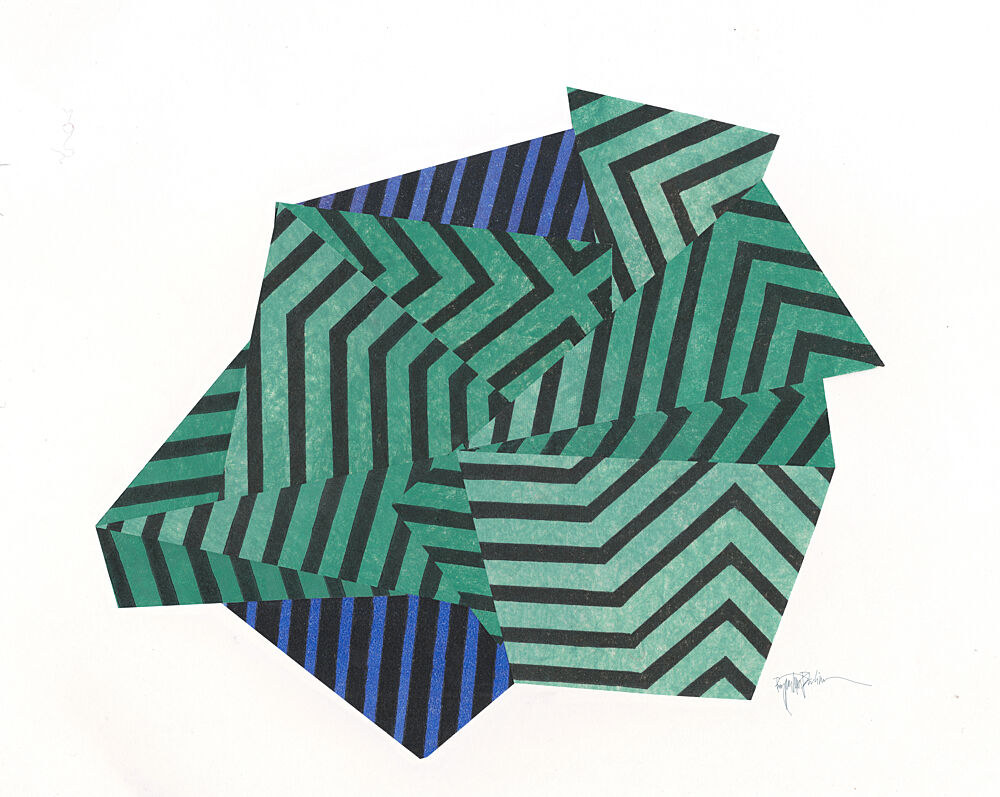 Geometric Green Illusion art print by Paulina Varregn for $57.95 CAD