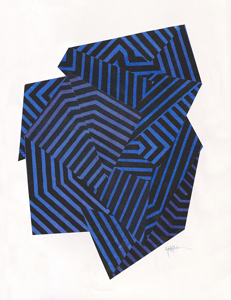 Folding Geometric Stripes art print by Paulina Varregn for $57.95 CAD