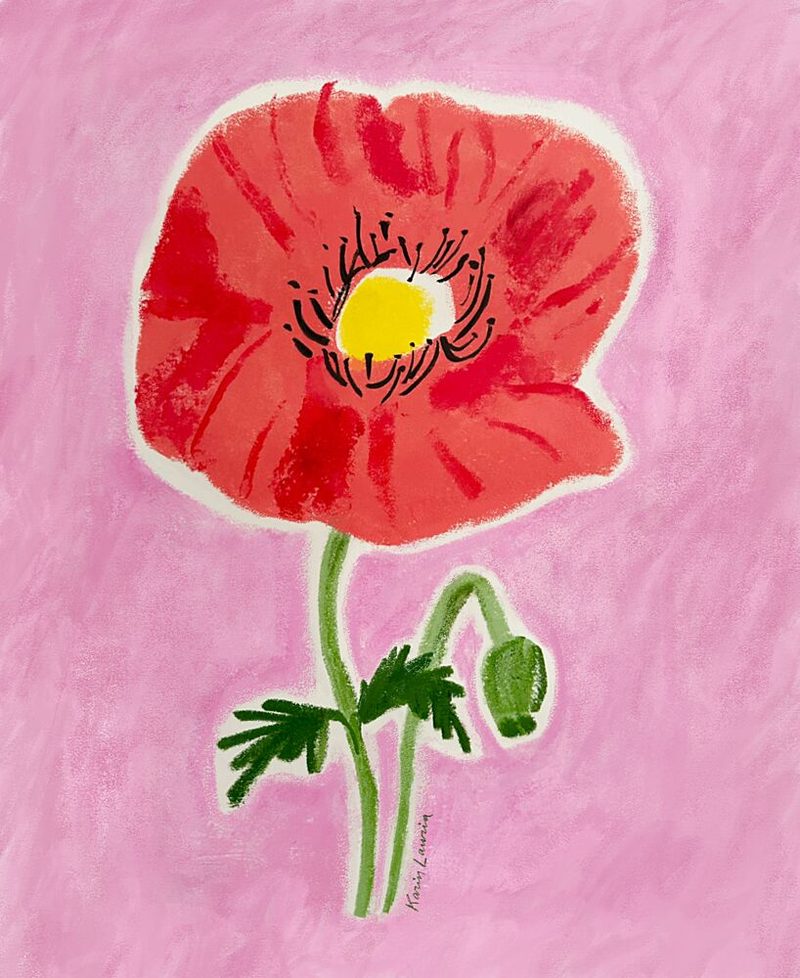 Red Poppy Bloom art print by Karin Lauria for $57.95 CAD