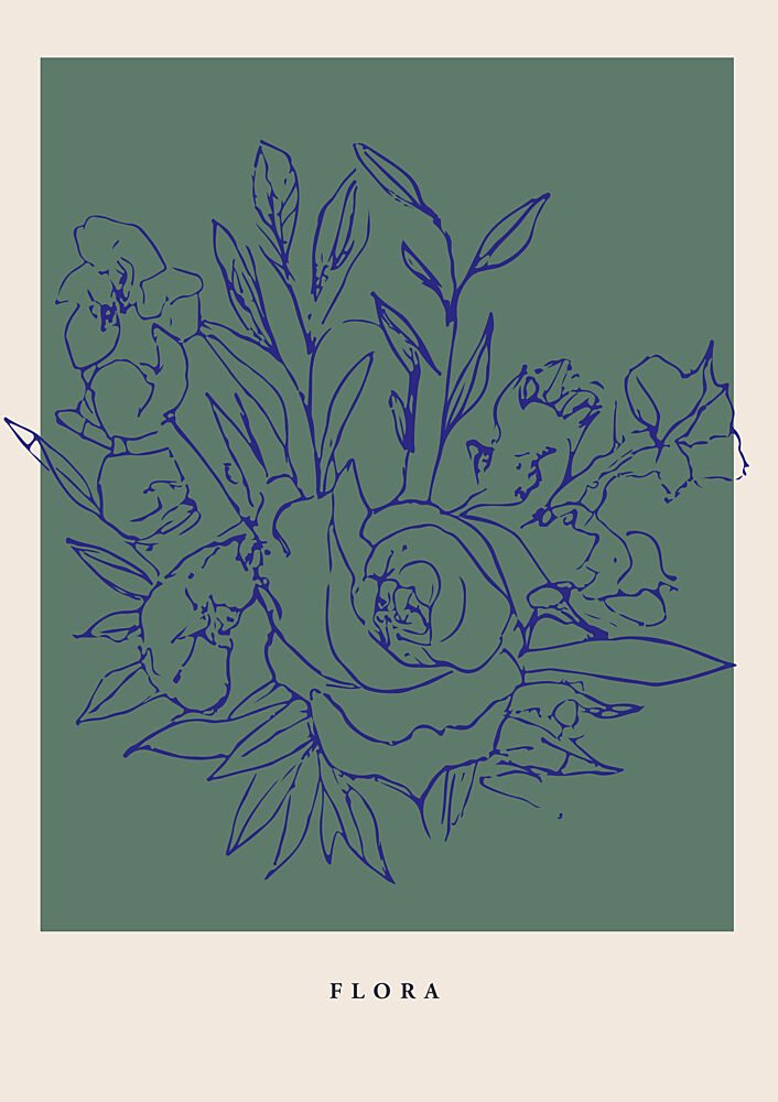 Floralineno07 art print by Treechild for $57.95 CAD