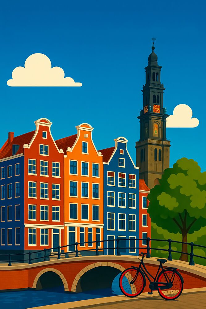 Amsterdam Canal and Bike art print by Taudalpoi for $57.95 CAD