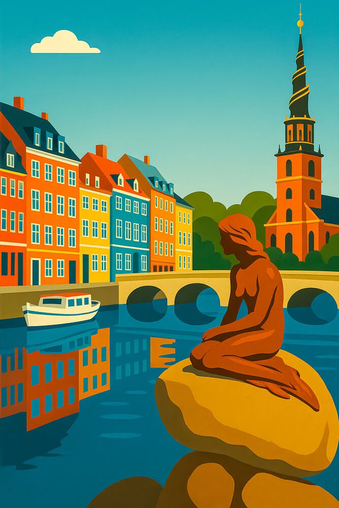 Copenhagen Mermaid art print by Taudalpoi for $57.95 CAD
