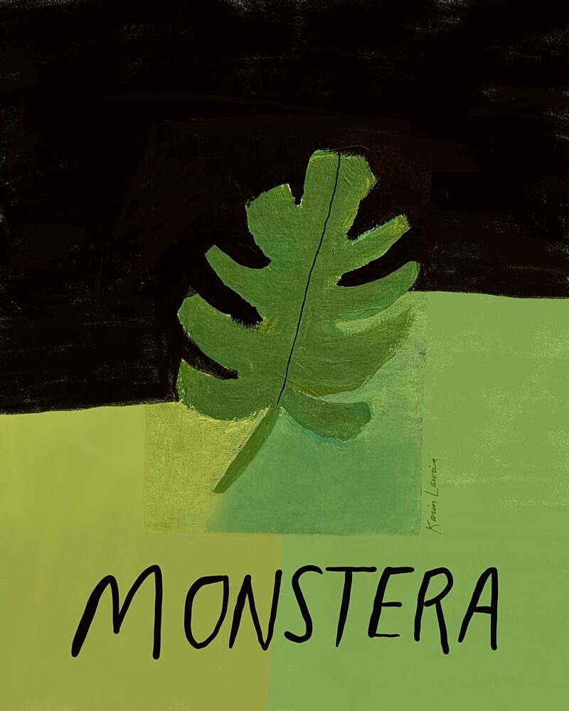 Monstera Green Abstract art print by Karin Lauria for $57.95 CAD