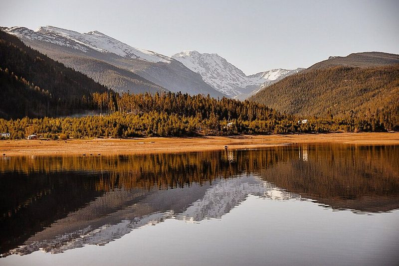 Autumn Lake Reflection art print by del Mundo Imagery for $57.95 CAD