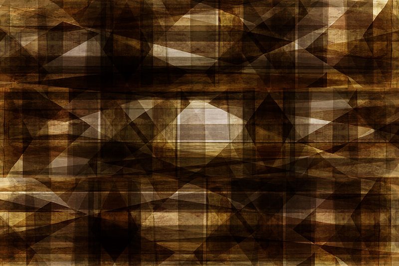 Brown Gold Abstract Geometry art print by Cartissi for $57.95 CAD