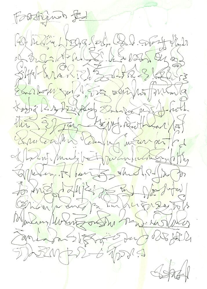 Asemic Writing Botany art print by Isabelle Brent for $57.95 CAD