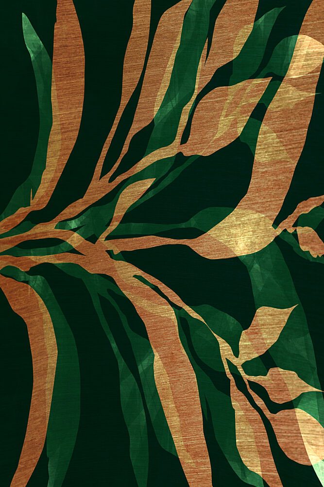 Golden Green Foliage art print by Cartissi for $57.95 CAD
