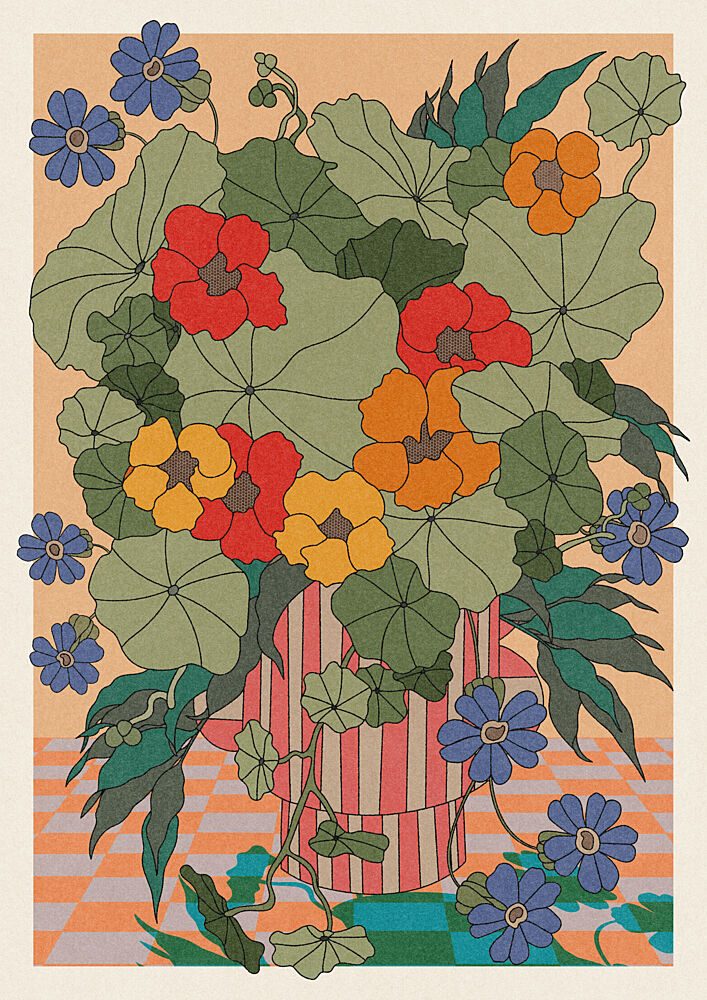 Vibrant Nasturtium Still Life art print by OMG Kitty for $57.95 CAD