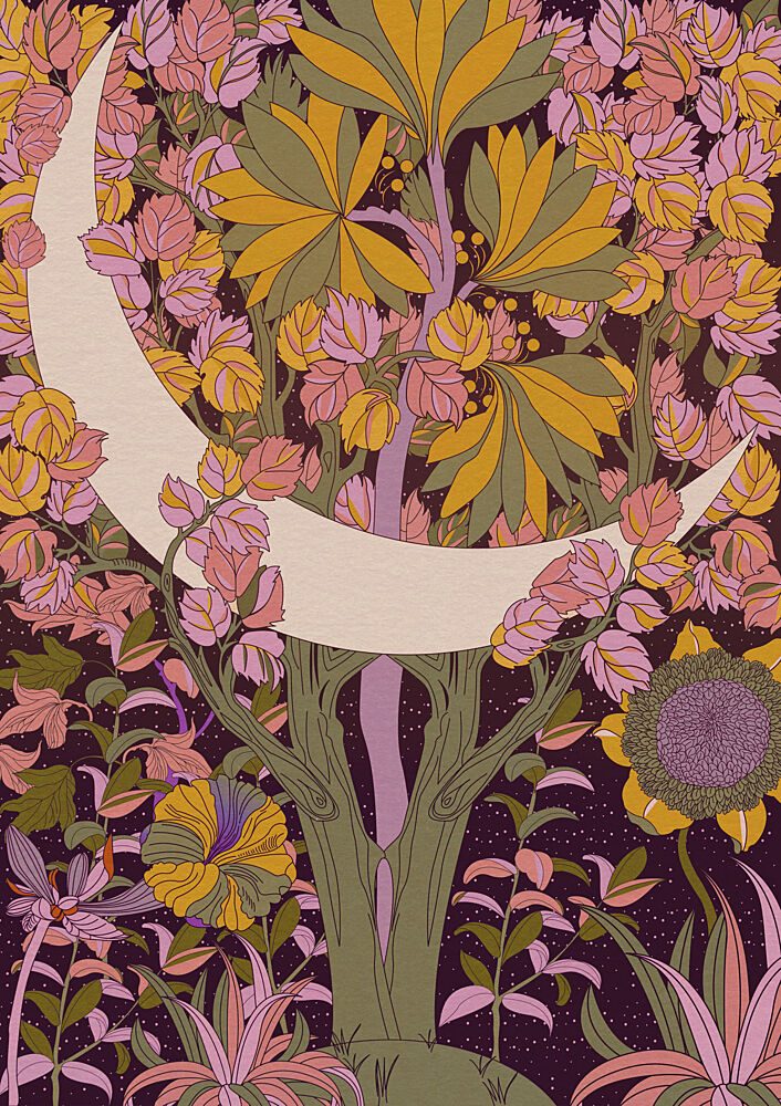 Magical Moonlit Garden art print by OMG Kitty for $57.95 CAD