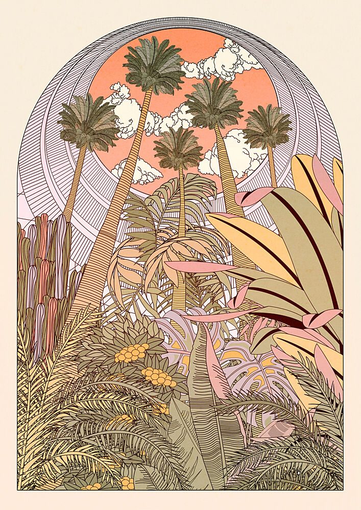 Tropical Oasis Arch art print by OMG Kitty for $57.95 CAD