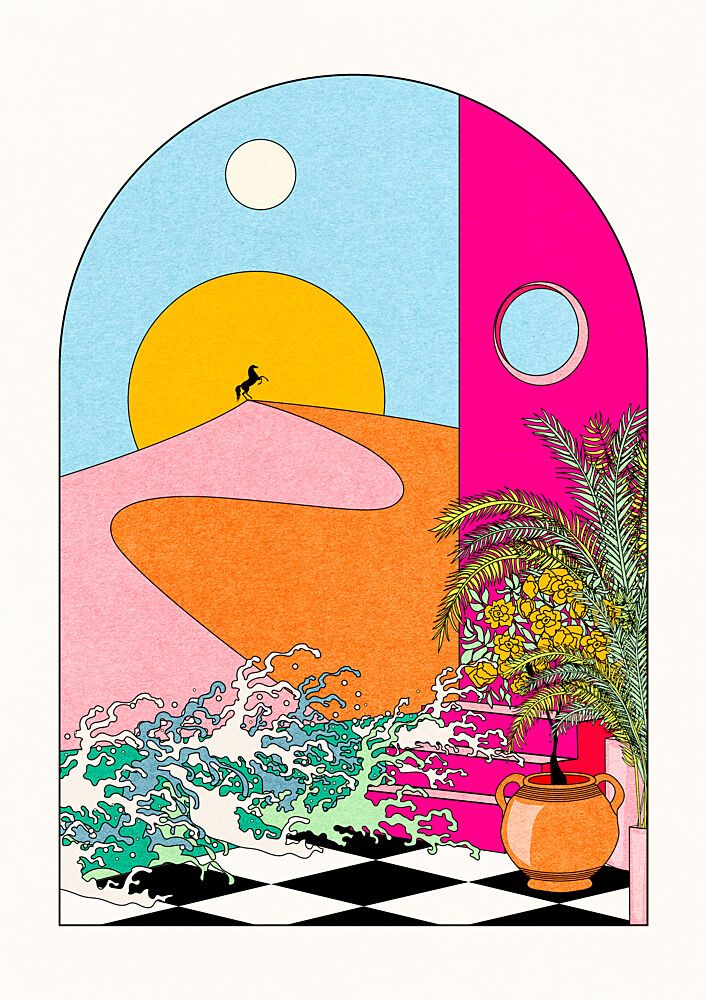 Surreal Desert Gateway art print by OMG Kitty for $57.95 CAD