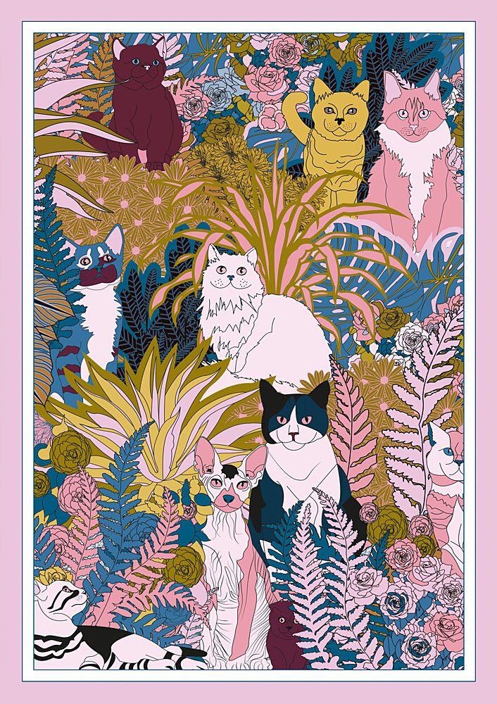 Jungle Cats art print by OMG Kitty for $57.95 CAD