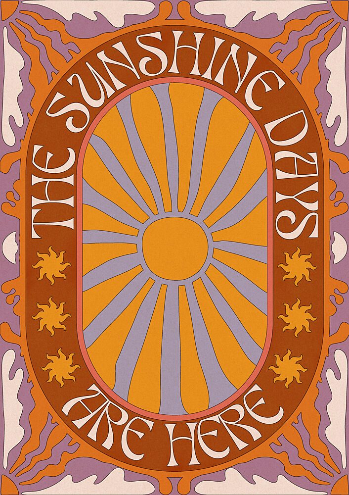 Groovy Sunshine Message art print by OMG Kitty for $57.95 CAD