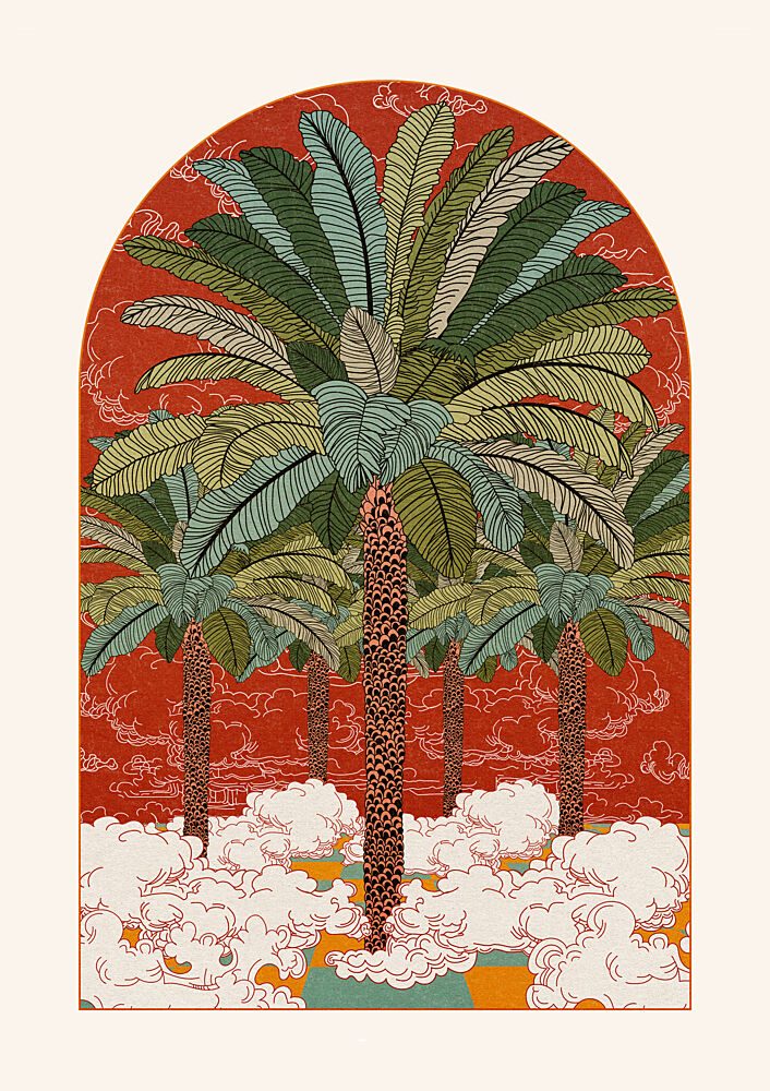 Tropical Palm Dreams art print by OMG Kitty for $57.95 CAD