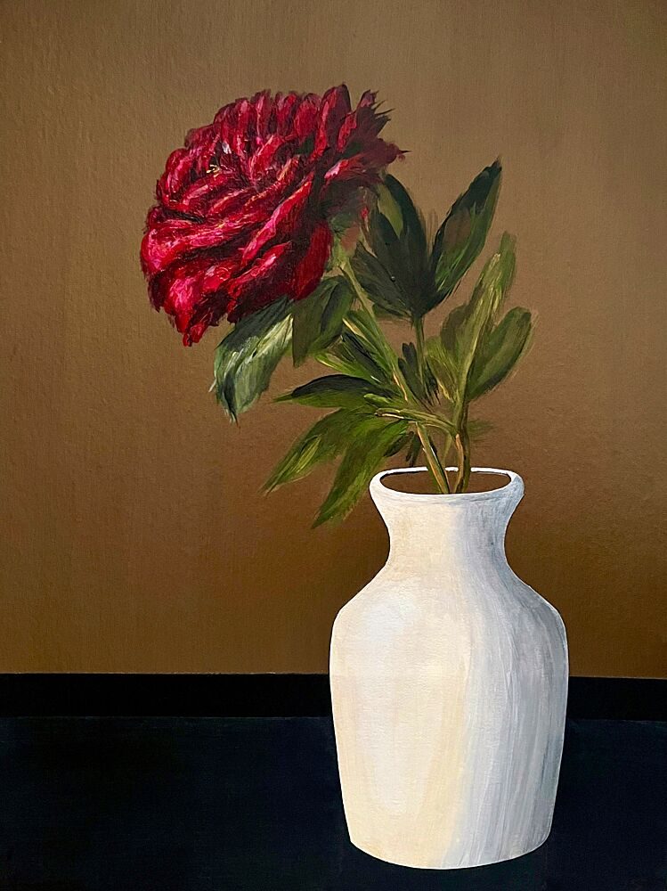 Red Peony Still Life art print by Marina Kozyr for $57.95 CAD
