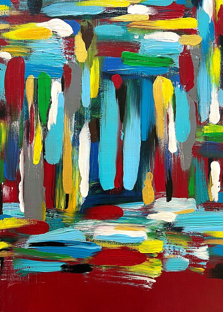 Vibrant Paint Strokes art print by Marina Kozyr for $57.95 CAD