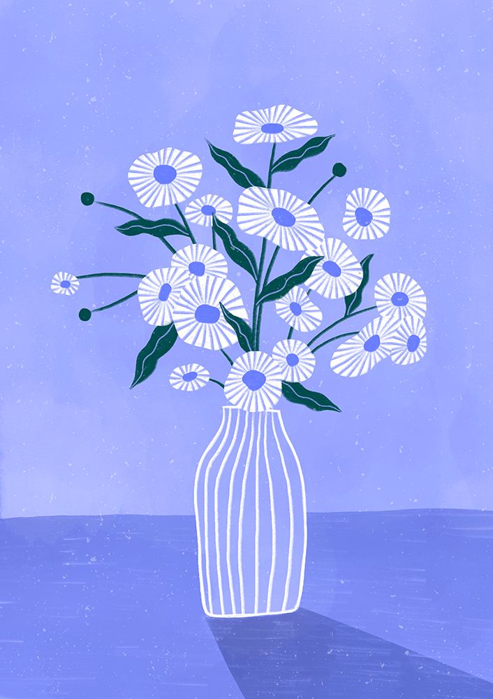 Flowers In Blue art print by Bea Muller for $57.95 CAD