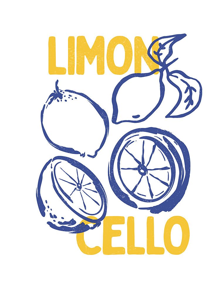 Limoncello Lemons Fresh art print by Jolly and Dash for $57.95 CAD