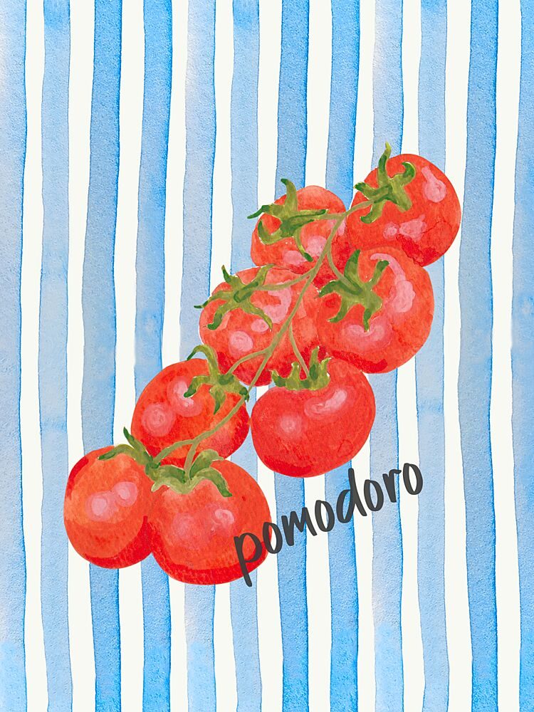 Watercolor Pomodoro Bunch art print by Jolly and Dash for $57.95 CAD