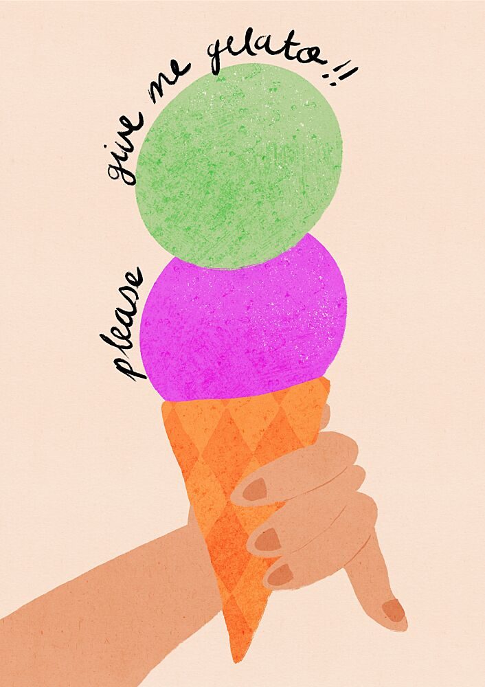 Please Give Gelato art print by Dirkie Nell for $57.95 CAD