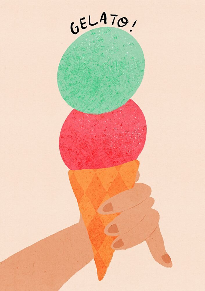 Summer Gelato Treat art print by Dirkie Nell for $57.95 CAD