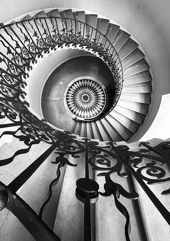 Elegant Spiral Staircase art print by Kimio Kobayashi for $57.95 CAD