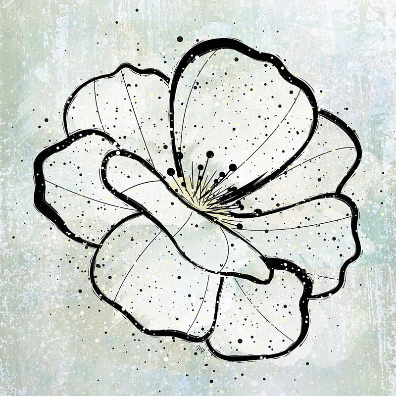 Elegant Floral Sketch art print by Martina for $57.95 CAD