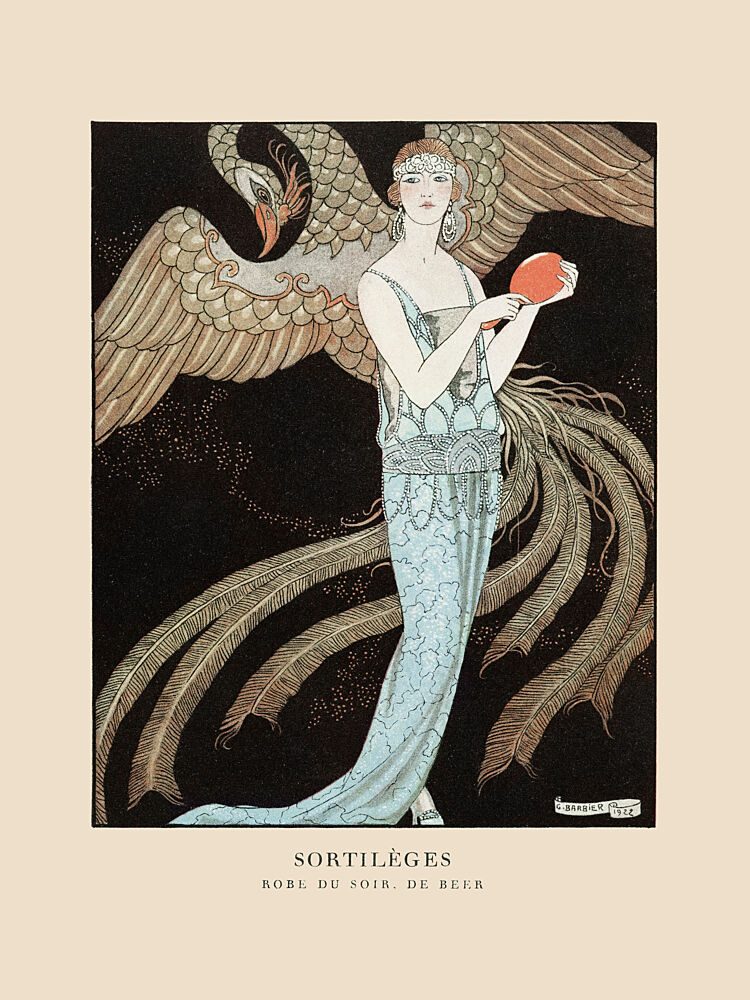 Sortileges Evening Dress, de Beer 1922 by George Barbier art print by George Barbier for $57.95 CAD