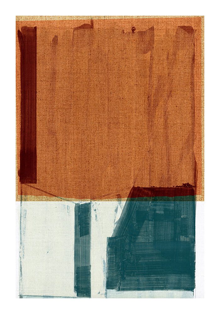 Rust Teal Abstract Blocks art print by Cartissi for $57.95 CAD